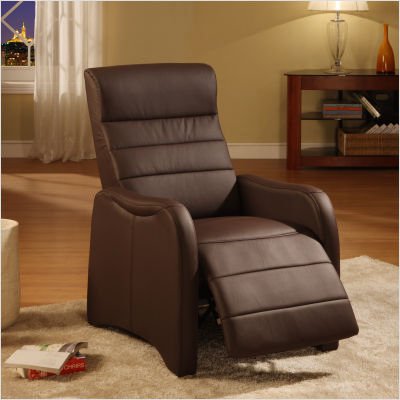 Campbell Push Back Recliner in Chocolate
