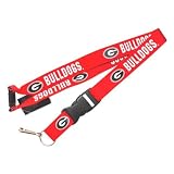 Georgia Bulldogs Clip Lanyard Keychain Id Holder