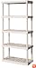 Sterilite 01558501 5-Shelf Shelving Unit, Platinum