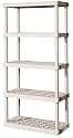 Sterilite 01558501 5-Shelf Shelving Unit, Platinum