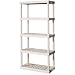 Sterilite 5-Shelf Shelving Unit - 73.25 x 36 x 18 Inches - Platinum