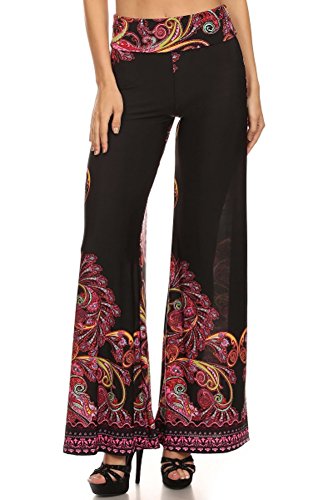 Fashiondio Women's Boho Wide Leg Palazzo Pants (OH215)