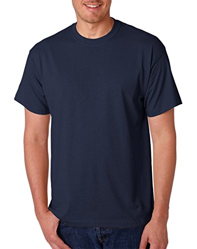 Gildan Adult 5.6 oz 50/50 Short Sleeve T-Shirt in Navy - X-Large
