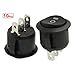 10 Pcs x ON/OFF/ON 3 Position SPDT Round Boat Rocker Switch 6A/250V 10A/125V AC