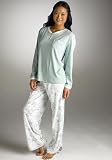 Karen Neuburger Flower Drum Henley Pajama Set Plus Size Sleepwear