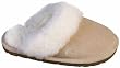 LAMO AUSTRALIA Genuine Sheepskin Womens Scuff Slippers Shoes Suede Genuine Sheepskin Shearling SAND