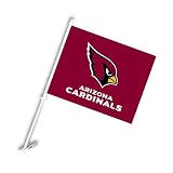 BSS - Arizona Cardinals NFL Car Flag with Wall Brackett