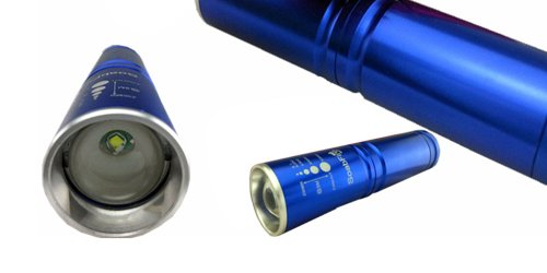 Aubig 627 200LM CREE Zoomable Lampe de poche à LED Torche Rechargeable 14500 Charger Light Lamp - Blue