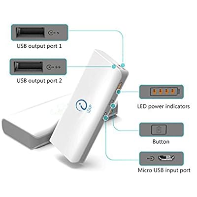 iZAP USB Portable Power Supply 10000 mAh Dual USB Output Power Bank for Apple iPhone iPad Samsung HTC Sony Xiaomi...