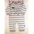 Party at my crib 2am bring a bottle' baby blue/white 0-6 months striped romper sleepsuit