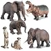 African Animals - Elephants, Meerkats and Hippo