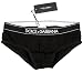 DOLCE &amp; GABBANA "Pure" mens logo brando brief stretch-cotton (black)