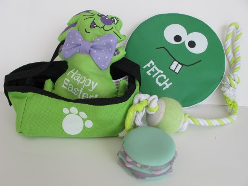 5 Piece Dog Easter Basket Gift Set - Beautiful Green