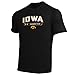 Under Armour NCAA Iowa Hawkeyes Men's Short Sleeve Performance NuTech Tee, Medium, Black