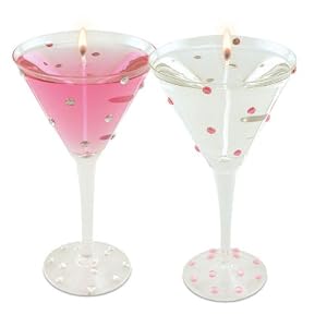 Bejeweled Martini Gel Candle - Set of 2 by 