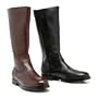 1 Inch Heel Men's Sizes (Brown Pu;Large)