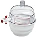 Bel-Art Scienceware 420100000 Polypropylene Bottom Space Saver Vacuum Desiccator, 4.9cm ID, 17.1cm Flange OD, 20.6cm Height, 14cm Plate Size