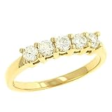 Round prong Set Diamond Wedding Band Diamond .65cttw