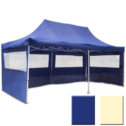 Miadomodo - Pavillon tonnelle de jardin - GRTPV01 - Bleu - 3 x 6 m - DIVERSES COULEURS AU CHOIX