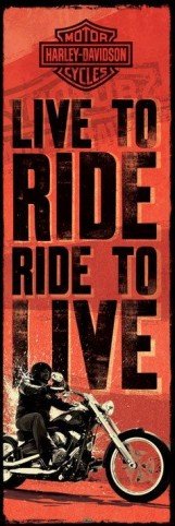 1art1 51468 Harley Davidson - Live To Ride T&uuml;r-Poster (158 x 53cm)