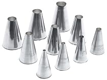 Ateco 10-Piece Plain Pastry Tip Set in Tube