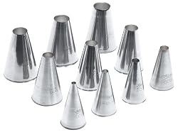 Ateco 10-Piece Plain Pastry Tip Set in Tube