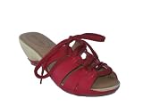 CORSO COMO Jacey Wood Low Wedge Shoes in Red