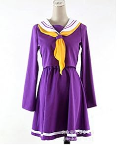 Koveinc No Game No Life Shiro Cosplay Costume-Female-X-Large