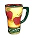 COFFEE MUG WITH LID CERAMIC APPLE DECOR