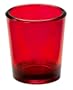 Biedermann & Sons 12 Glass Votive Candle Holders In Red