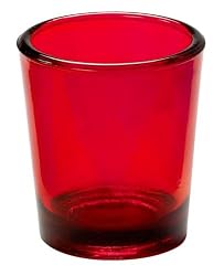 Biedermann & Sons 12 Glass Votive Candle Holders In Red
