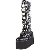 Pleaser Women's Swing-815 Knee-High Boot,Black Polyurethane,12 M US