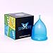 SJ Menstrual Cup - High Capacity - A Life Saver for Heavy Flow Users - Top Quality - Soft, Flexible - Made in USA - Small Blue