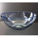 Wilton Armetale BelloVaso Azuro 80-Ounce Glass Salad Bowl, Free-Blown Glass