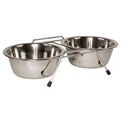 Kerbl 83406 Doppelnapfst�nder inclusive 2 x 1800 ml Napf