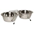 Kerbl 83406 Doppelnapfst�nder inclusive 2 x 1800 ml Napf
