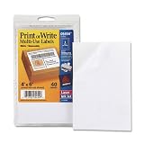 Removable Multipurpose Label,6x4,40/PK,White