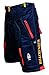 Astek Men's Orange Black MTB BMX Baggy Padded Mountain Bike Shorts