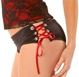 Folter WOMENS LACE-UP HOT SHORTS IN BLACK