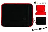 13 inch Laptop Bag Micro-Suede Sleeve Case for Sony Vaio S Series VPCS13SGX/Z – Red & Black. Bonus Ekatomi screen cleaner
