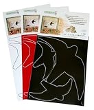 3 Stück Greifvogelsilhouetten in WEIß, 36,5 /19,5 cm