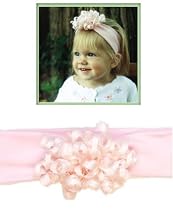 ~ Blooming Bows Curly Headband White 0-3m