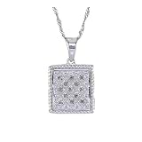 VirJ 14ct White Gold 0.2ct Diamond Cross Pendant with 18 Inch Chain