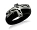 Black Onyx and Enamel Cross Ring by David Sigal