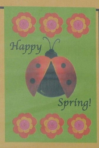Toland Garden Flag Decorative Small Size 11"x15" Spring Cheer Ladybug