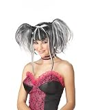 Playful Pixe Wig - White Black Adult