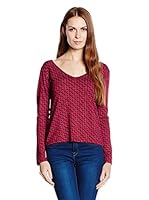 ZERGATIK Camiseta Manga Larga Merak (Frambuesa)