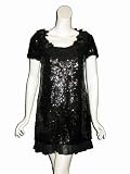 HANII Y Sequin Mini Dress in Black