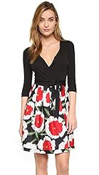 Jersey/Silk/Viscose/Wool Jeweled  Dress