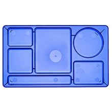 Camwear Polycarbonate 2 by 2 School Compartment Tray, Translucent Blue